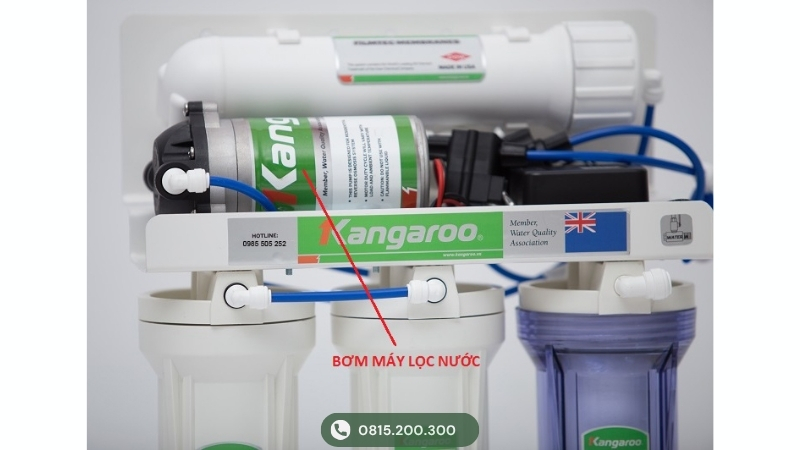 Kiểm tra bơm, bình áp và các van máy lọc nước Kangaroo