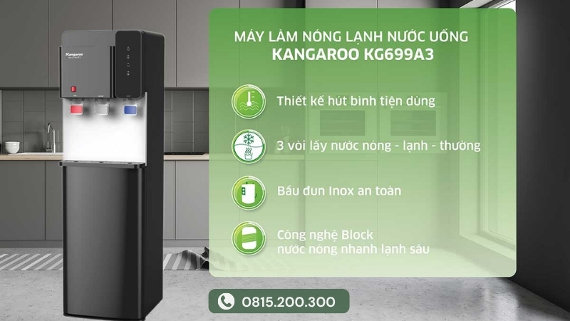 Cây nước nóng lạnh Kangaroo KG699A3
