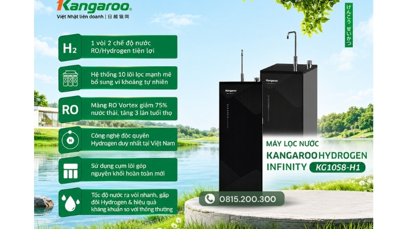 Máy lọc nước Kangaroo tủ đứng Hydrogen KG10S8-H1
