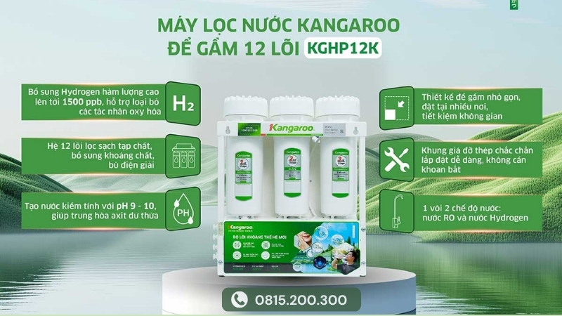 Máy lọc nước Kangaroo tủ bếp KGHP12K