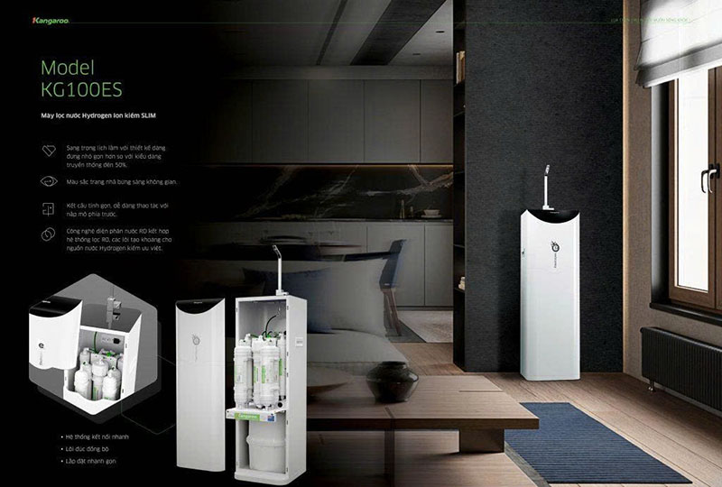 Máy lọc nước Kangaroo Hydrogen Ion Kiềm KG100ES chính hãng