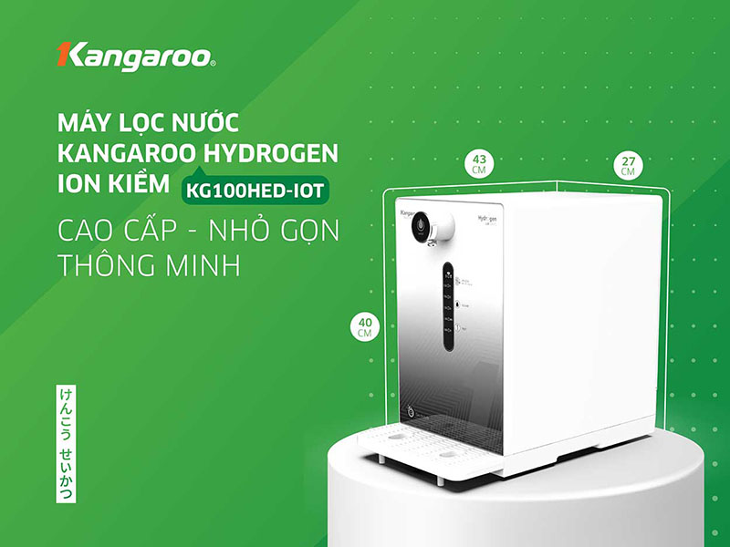 Máy Lọc Nước Kangaroo Hydrogen Ion Kiềm KG100HED-IoT chính hãng