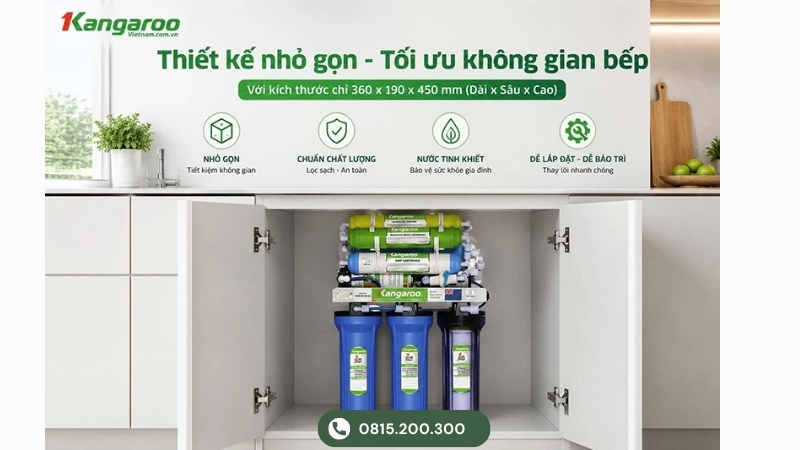 Vị trí đặt máy lọc nước để gầm