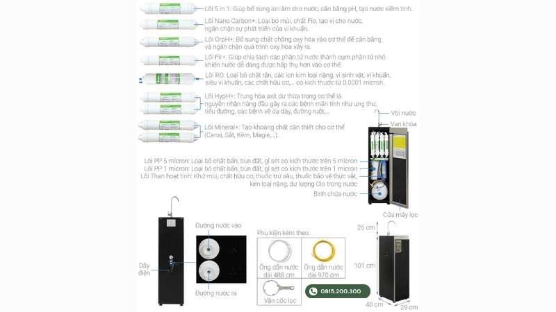 Máy lọc nước Kangaroo tủ đứng Hydrogen KG12HA