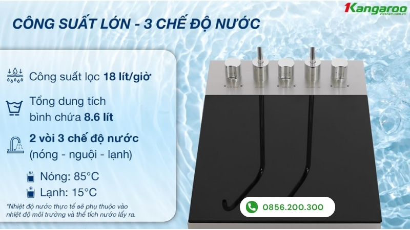 Chế độ nước nóng lạnh Kangaroo KG12A6