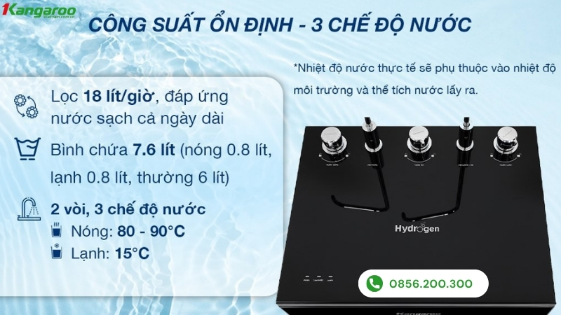 Chế độ nước nóng lạnh Kangaroo KG10A12
