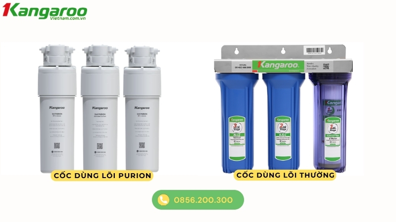 Cốc lọc dùng cho lõi Purion và lõi tiêu chuẩn Kangaroo