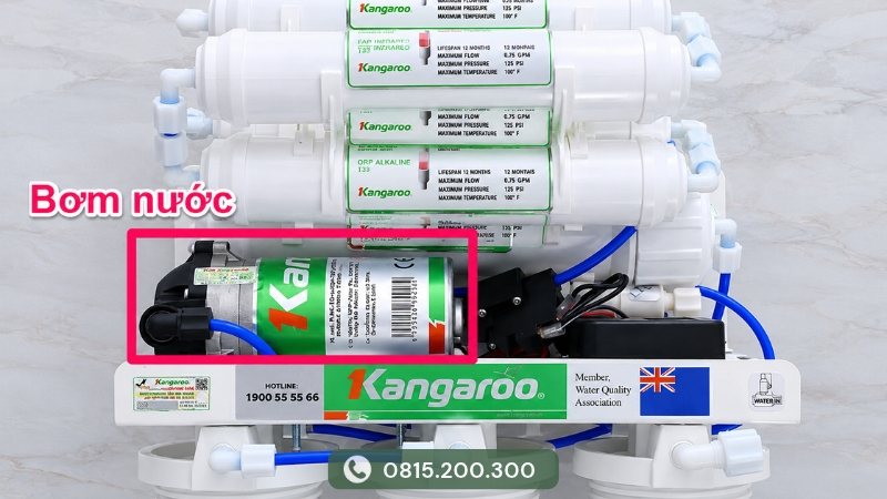 Bơm máy lọc nước Kangaroo bị hư