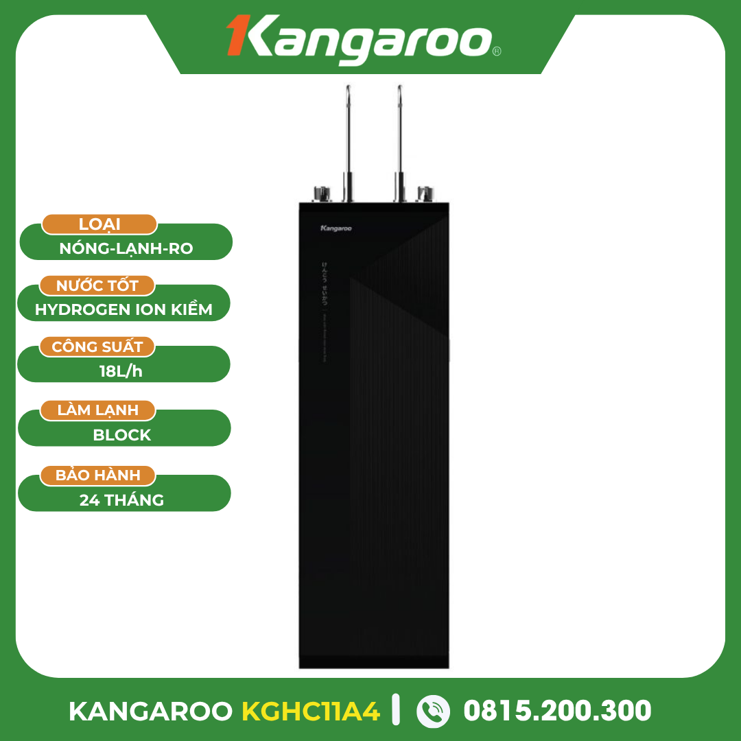 Máy Lọc Nước Kangaroo Hydrogen Ion Kiềm Nóng Lạnh KGHC11A4