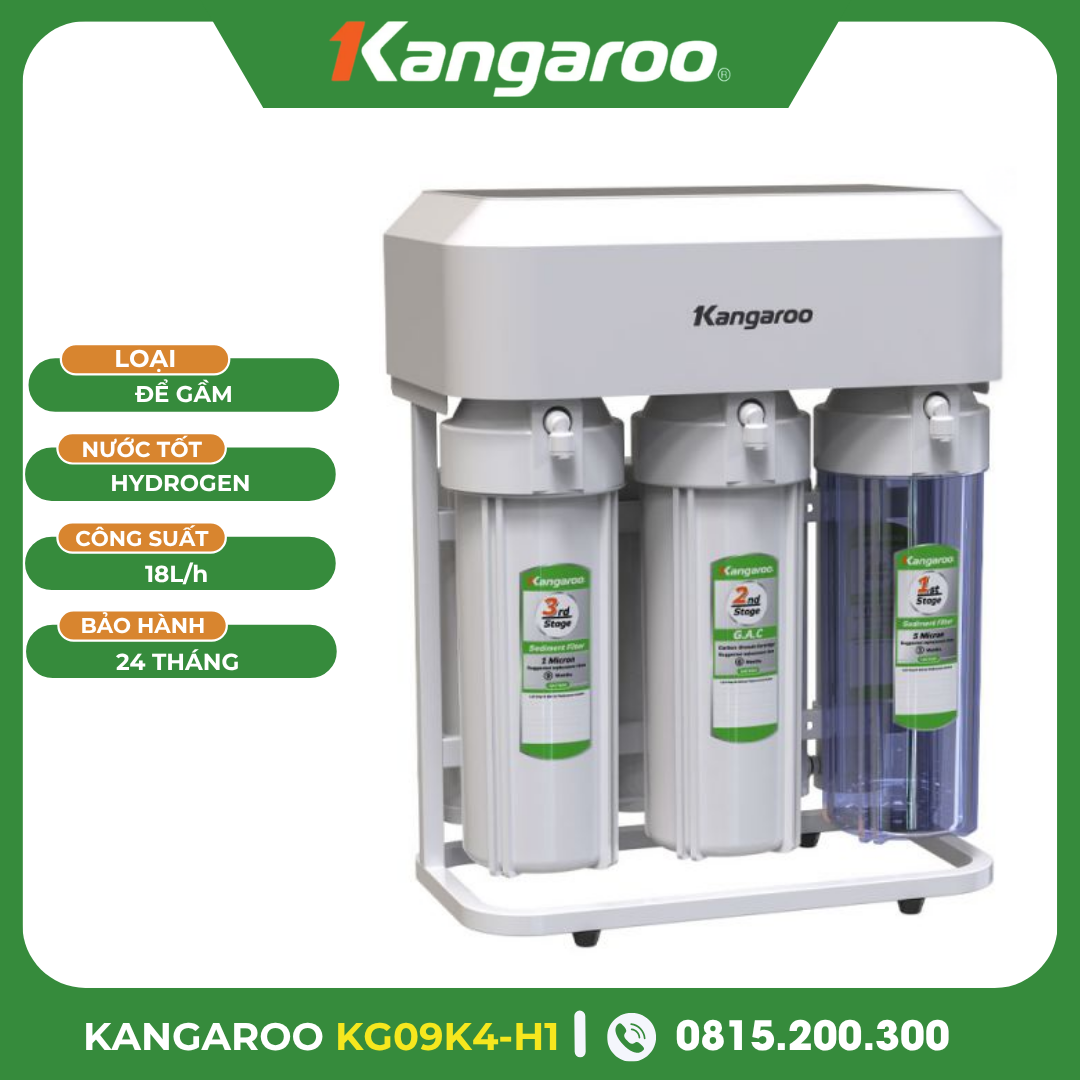 Máy Lọc Nước Kangaroo Tủ Bếp Hydrogen KG09K4-H1
