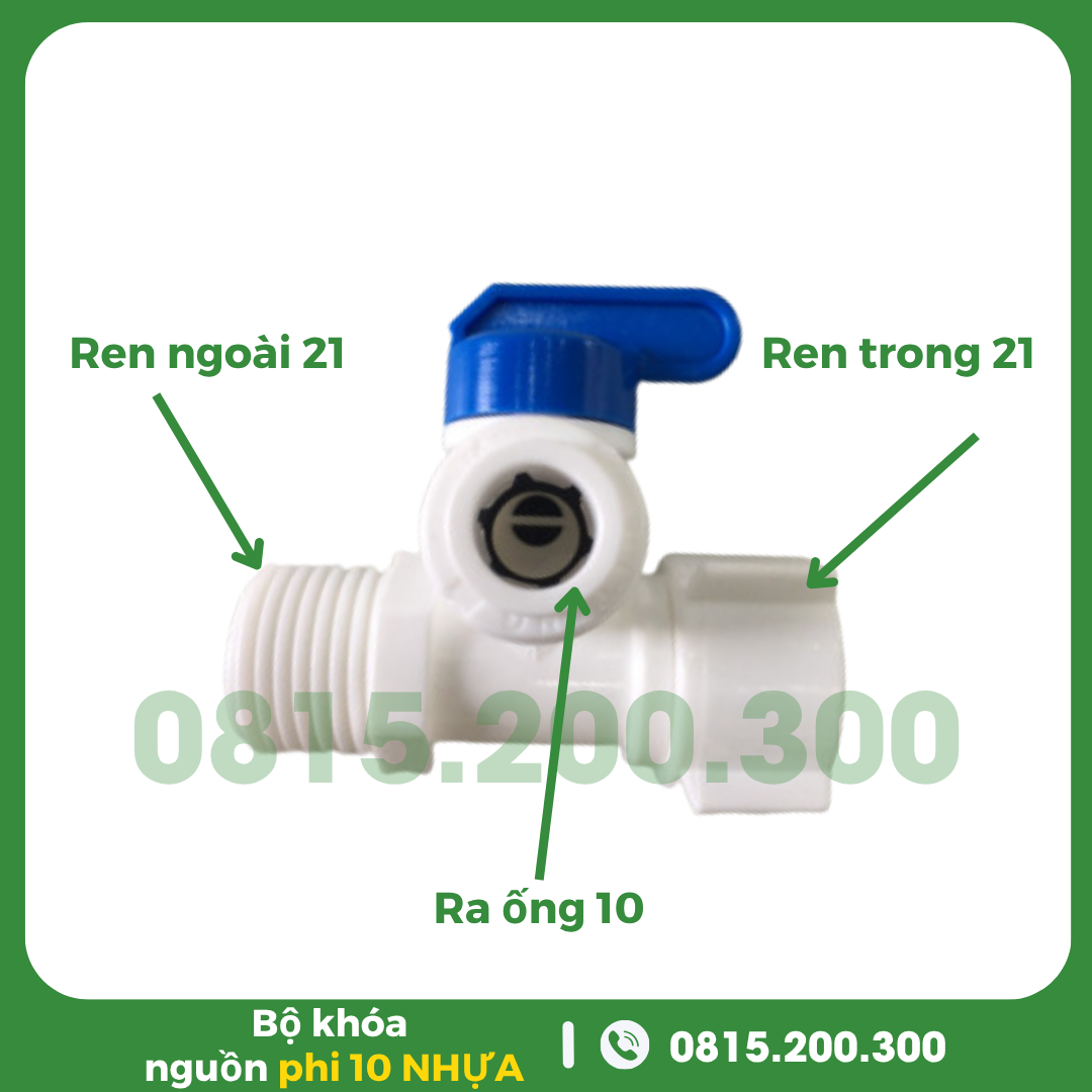 Khẩu Khóa Nhựa Phi 10 (Bộ Chia Nguồn)