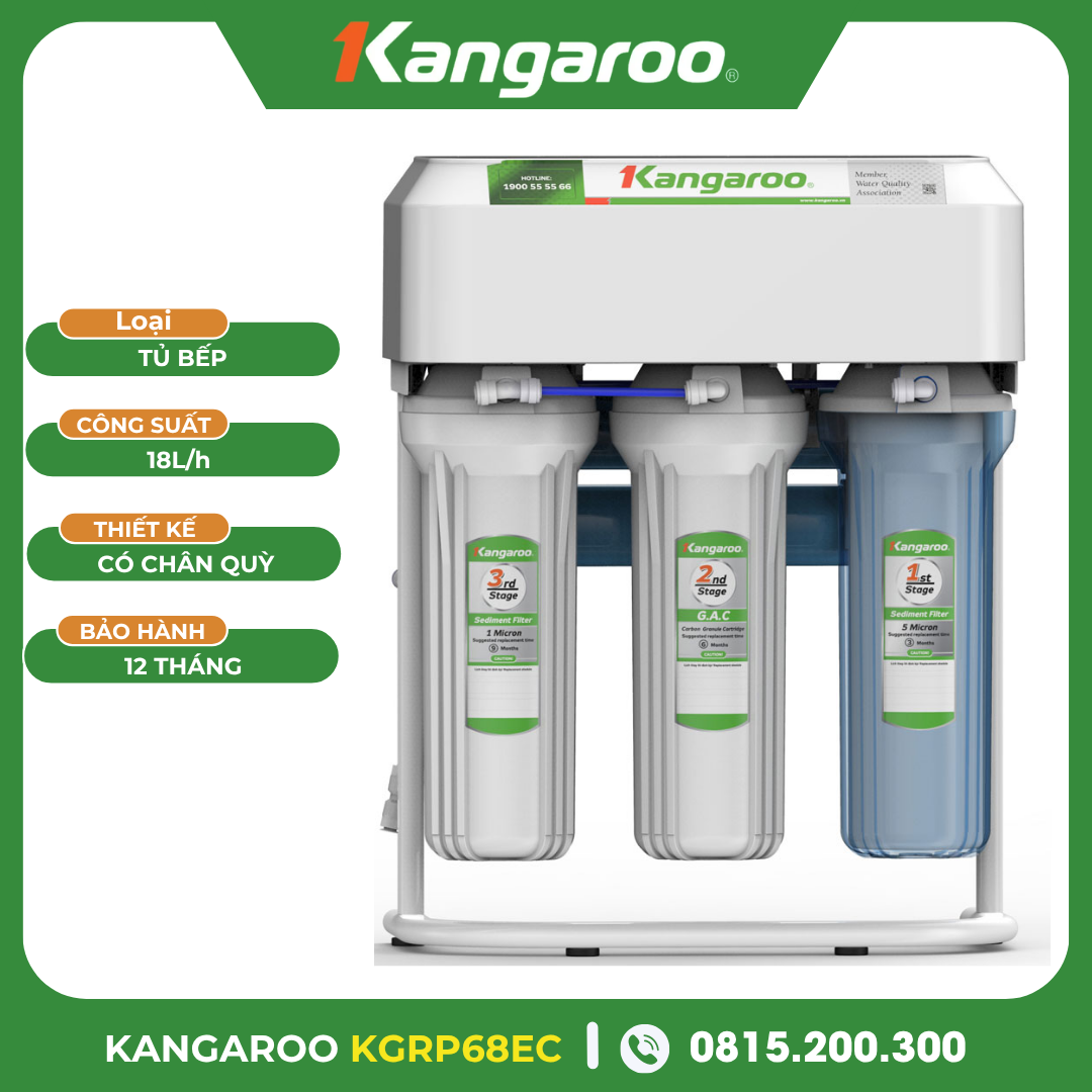 Máy Lọc Nước Kangaroo Chân Quỳ KGRP68EC