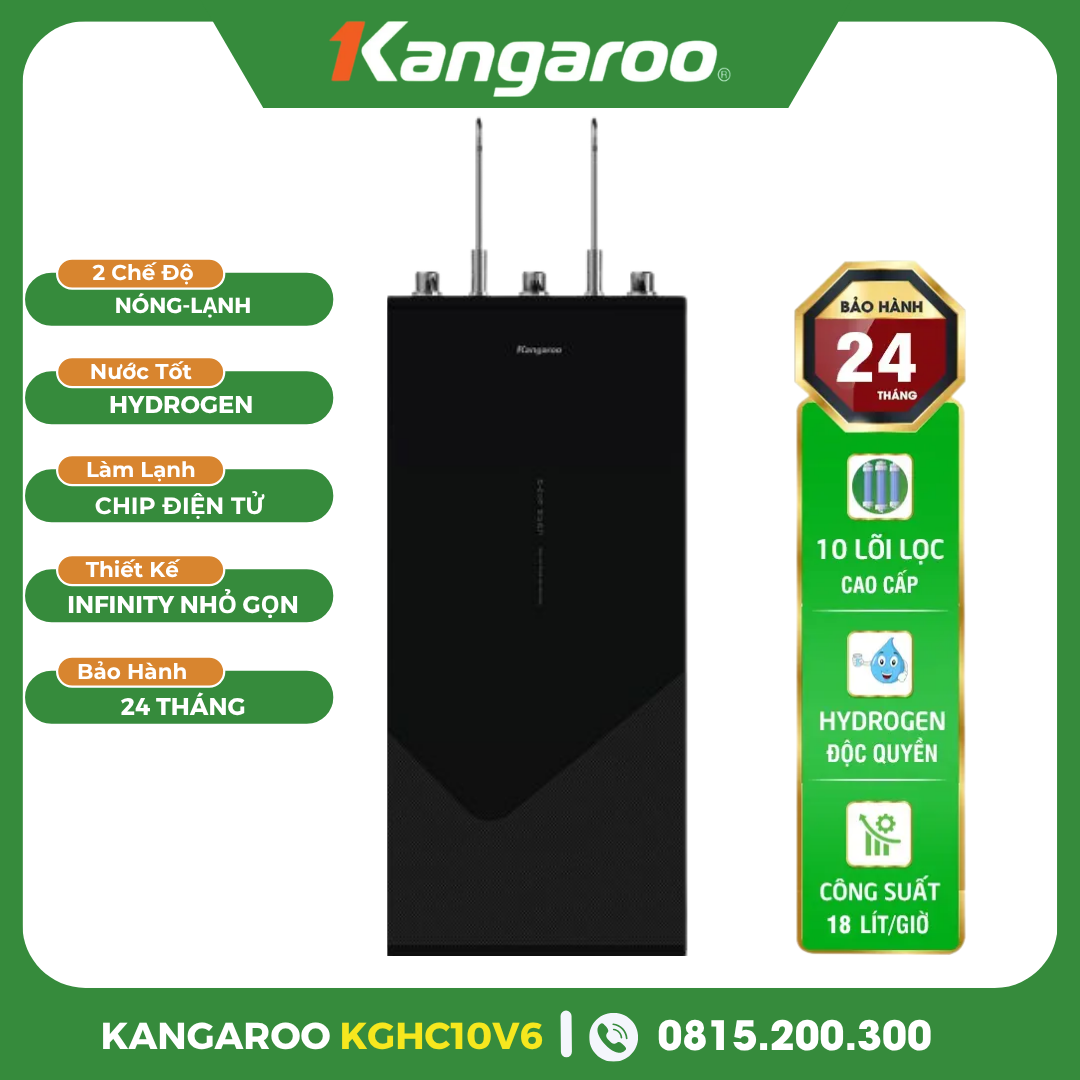 Máy Lọc Nước Kangaroo Hydrogen Infinity Nóng Lạnh KGHC10V6