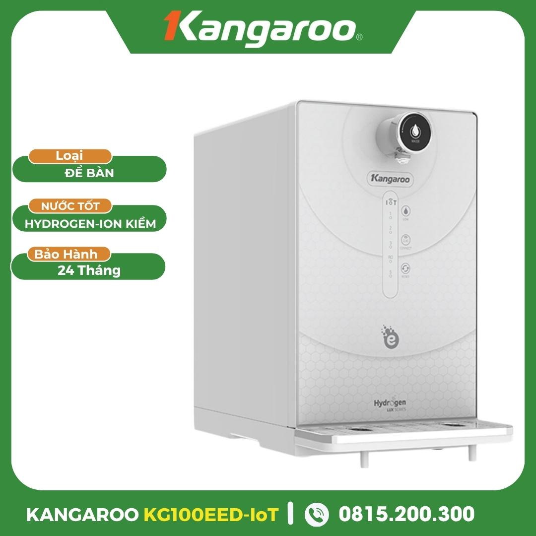 Máy Lọc Nước Kangaroo Hydrogen Ion Kiềm KG100EED-IoT