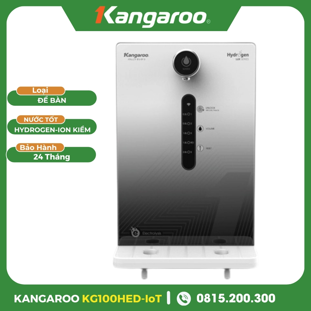 Máy Lọc Nước Kangaroo Hydrogen Ion Kiềm KG100HED-IOT