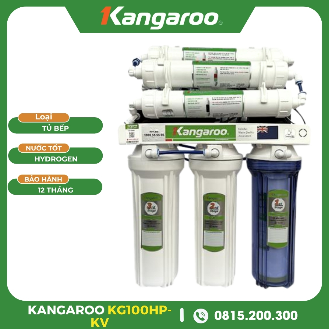 Máy Lọc Nước Kangaroo Hydrogen KG100HP-KV Lắp Tủ Bếp