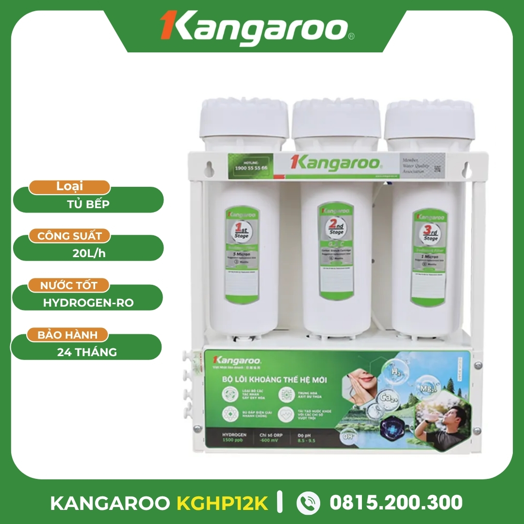 Máy Lọc Nước Kangaroo Hydrogen Tủ Bếp KGHP12K