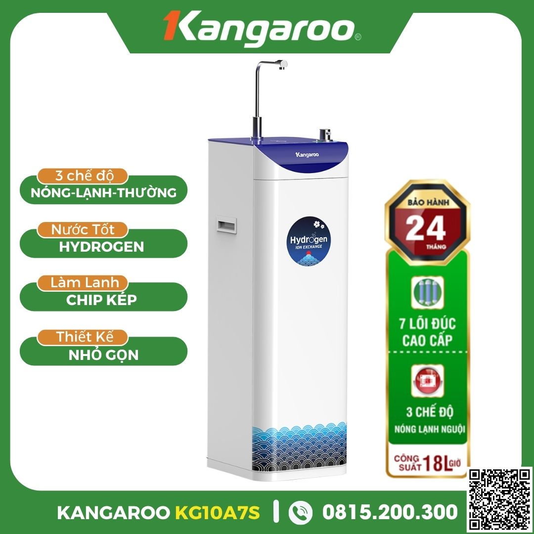 Máy Lọc Nước Kangaroo Hydrogen Nóng Lạnh KG10A7S
