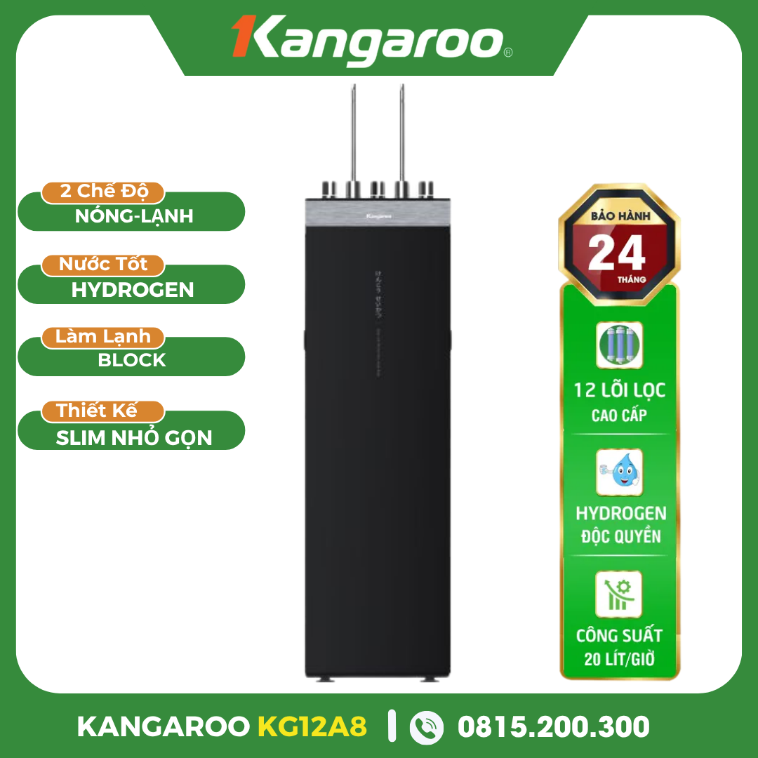Máy Lọc Nước Kangaroo Hydrogen Nóng Lạnh KG12A8