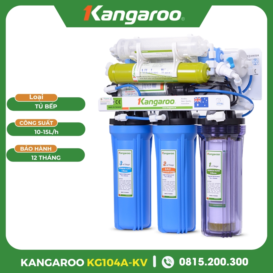 Máy Lọc Nước Kangaroo KG104A-KV Lắp Tủ Bếp