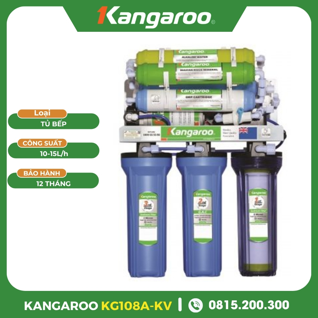 Máy Lọc Nước Kangaroo KG108A-KV Lắp Tủ Bếp