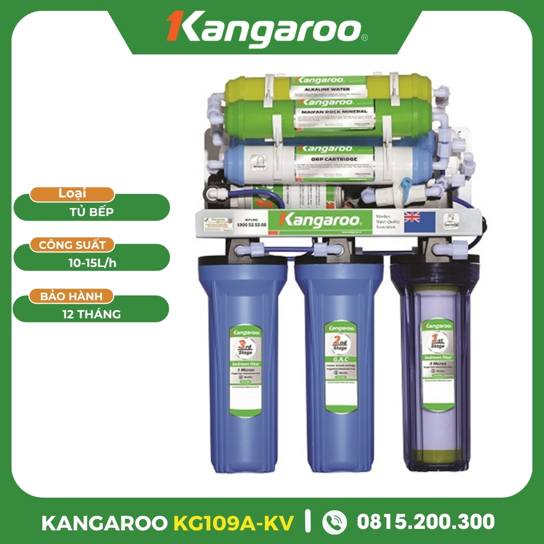 Máy Lọc Nước Kangaroo KG109A-KV Lắp Tủ Bếp