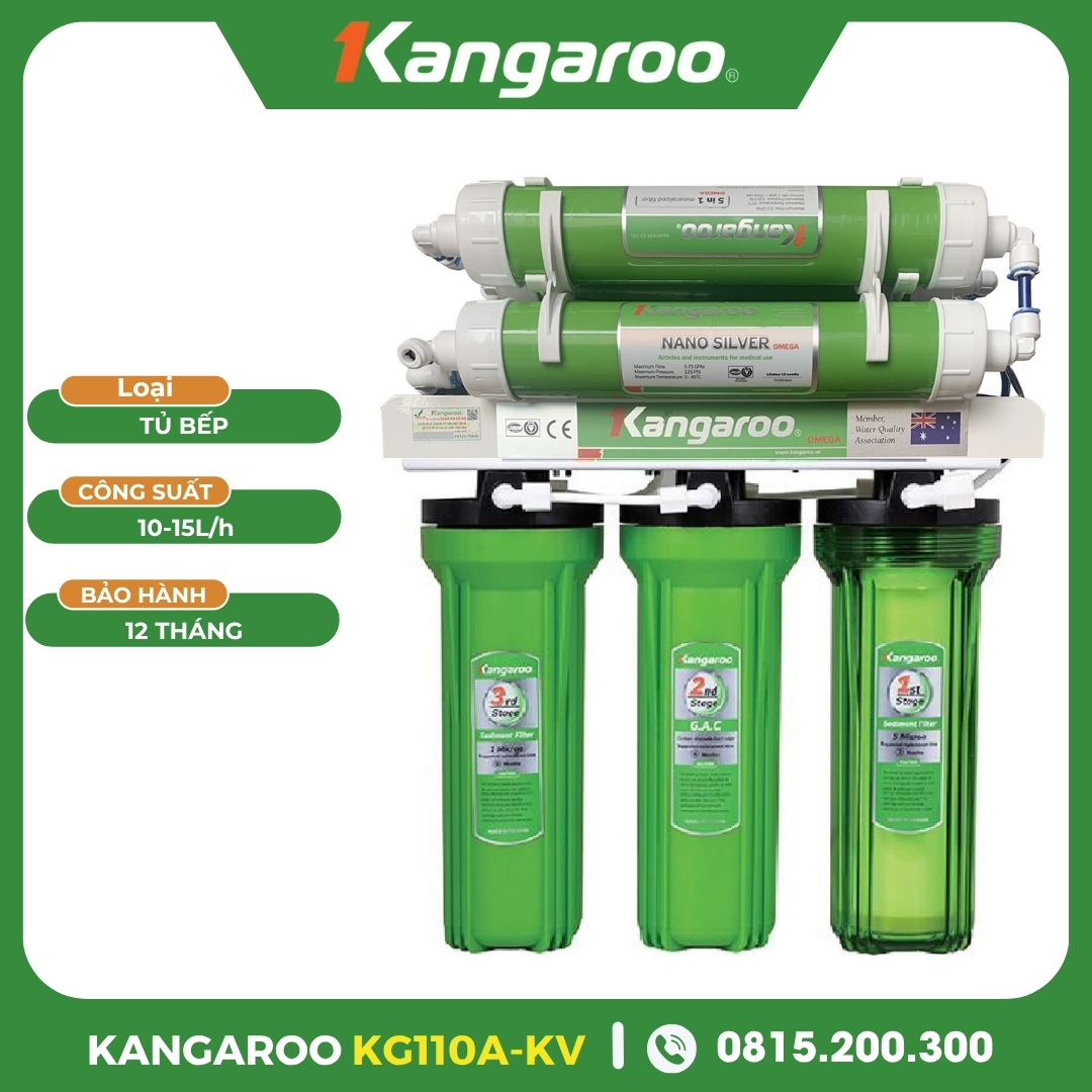 Máy Lọc Nước Kangaroo KG110A-KV Lắp Tủ Bếp