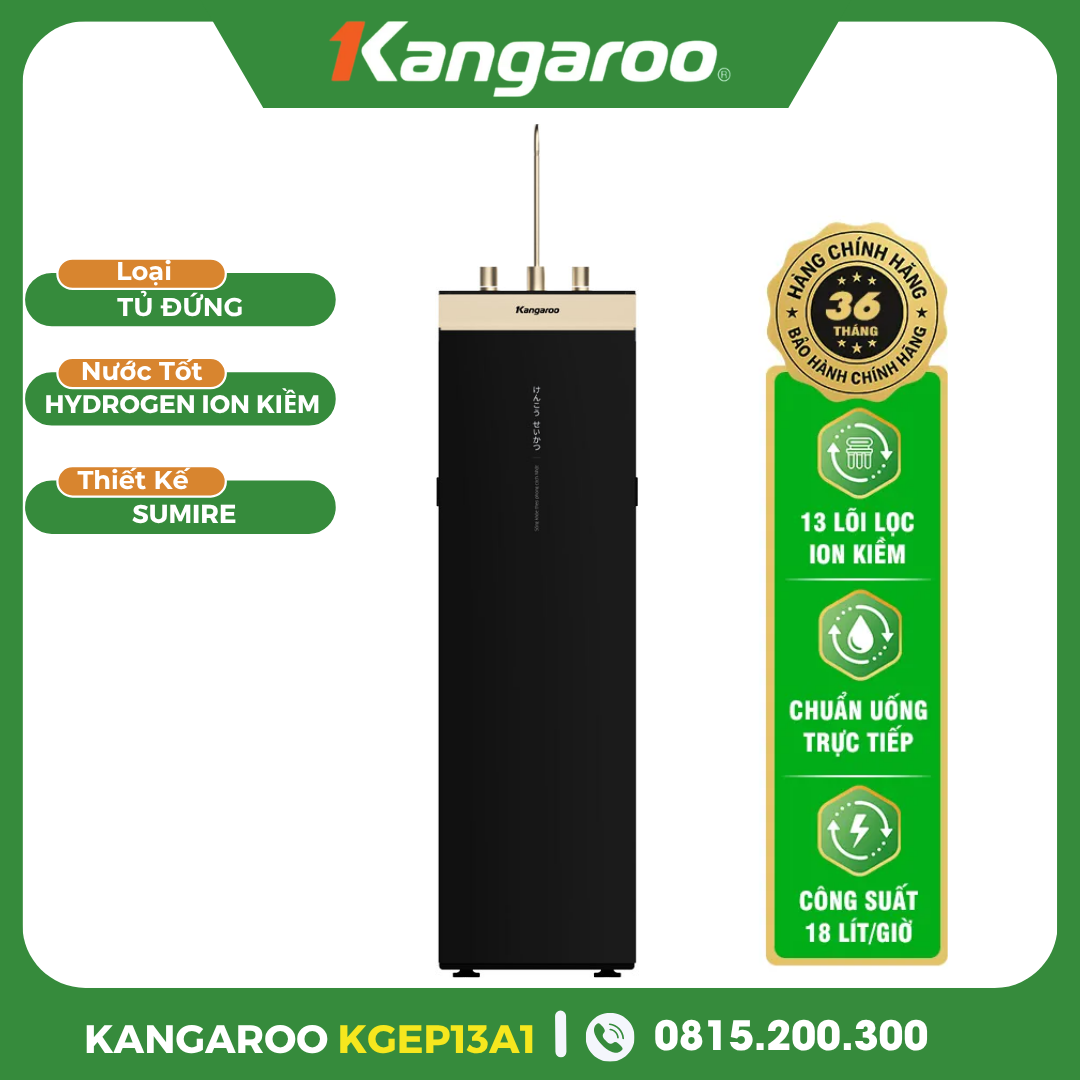 Máy Lọc Nước Kangaroo Sumire Hydrogen Ion Kiềm KGEP13A1