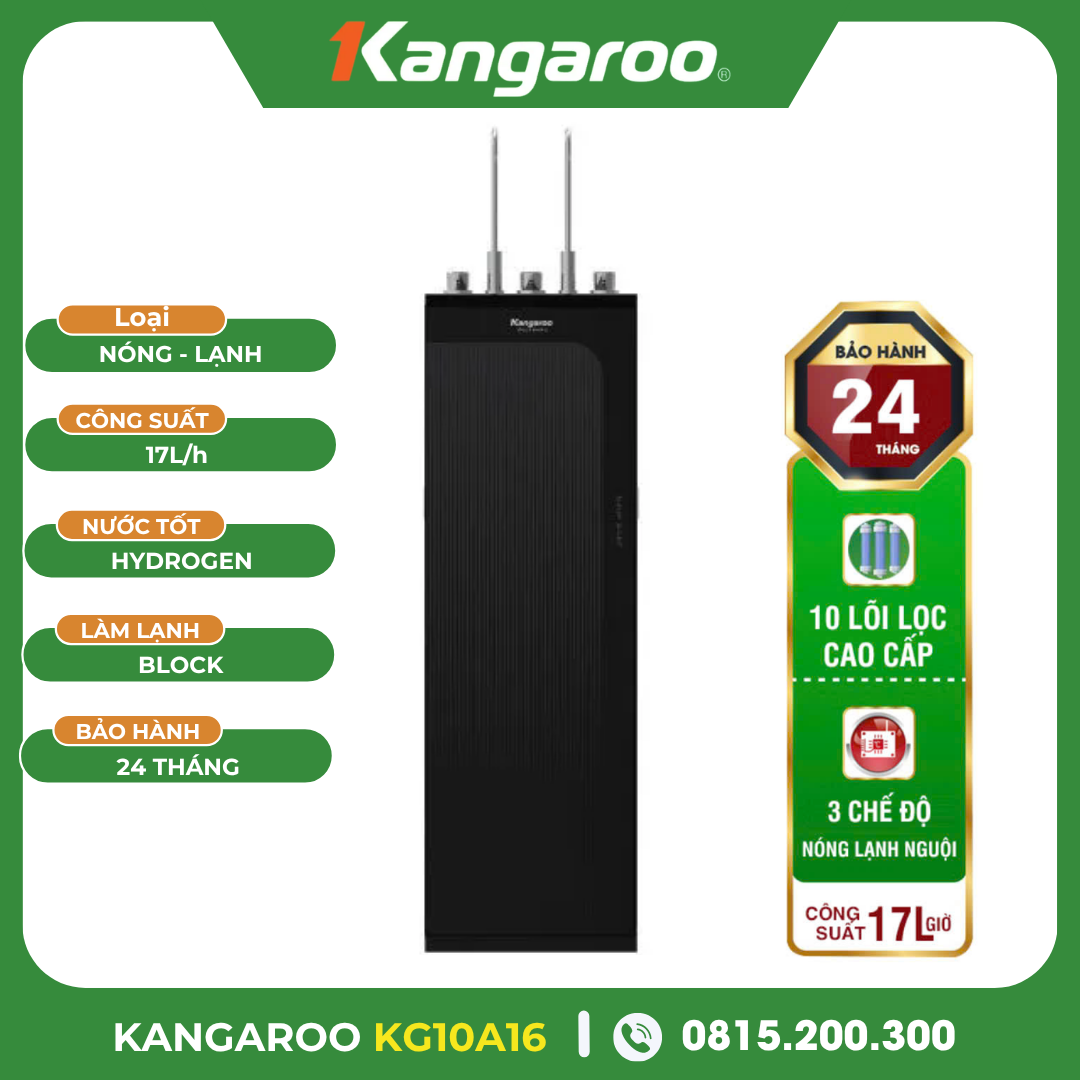 Máy Lọc Nước Nóng Lạnh Hydrogen Kangaroo KG10A16