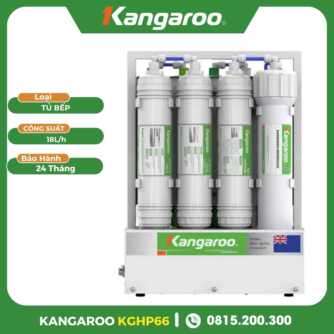 Máy Lọc Nước R.O Kangaroo 9 lõi KGHP66 Lắp Tủ Bếp