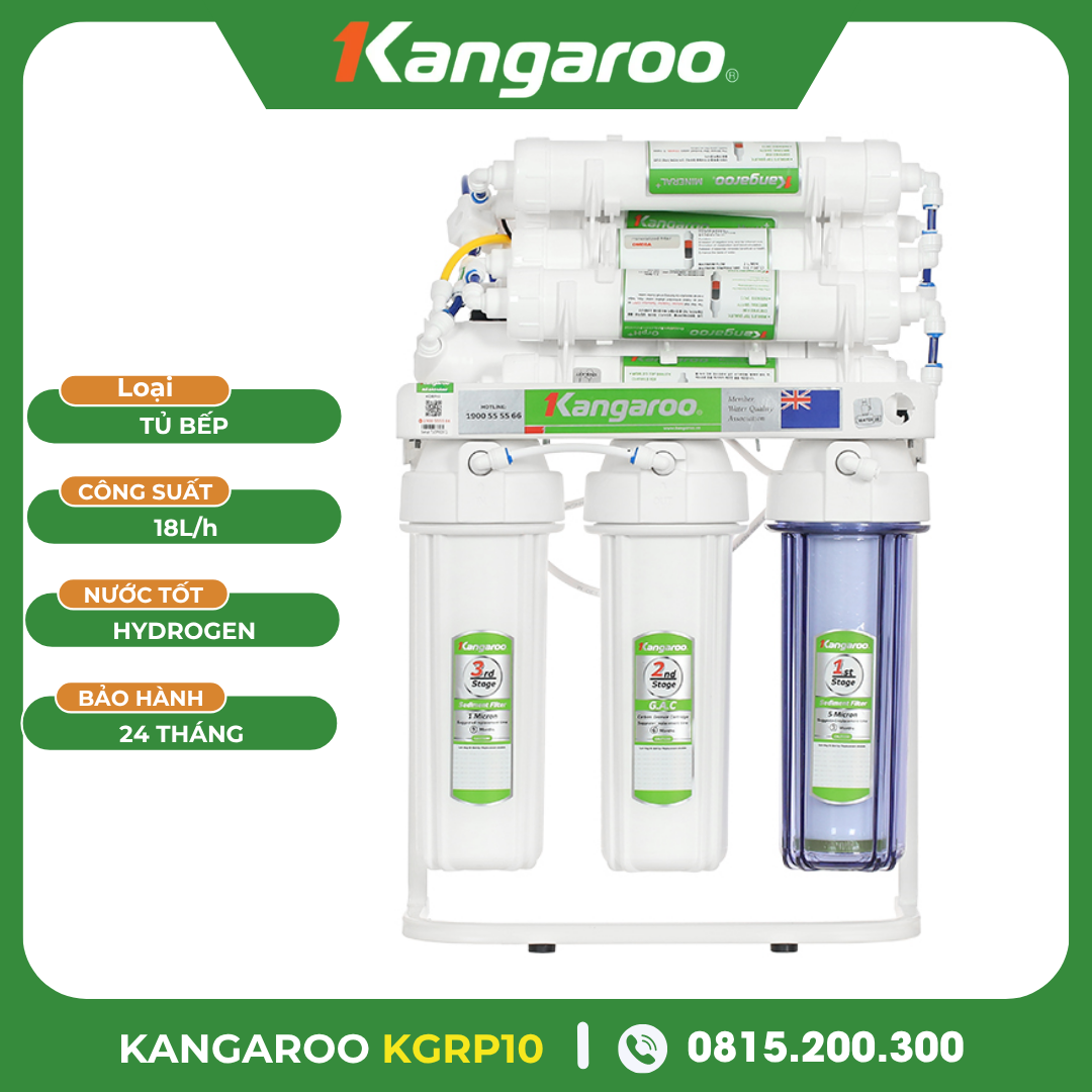 Máy Lọc Nước RO Kangaroo Hydrogen Tủ Bếp KGRP10
