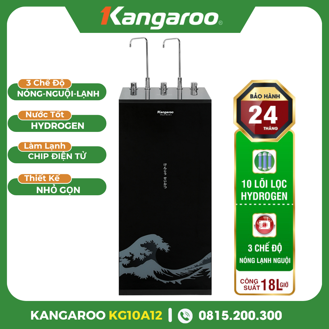 Máy Lọc Nước Nóng-Nguội-Lạnh Hydrogen Kangaroo KG10A12