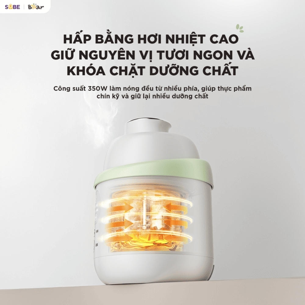 Máy xay ăn dặm 0.35 lít Bear BFM-045KN Bản Việt Nam - Chính hãng Bảo hành 18 Tháng - 1 đổi 1 trong 30 ngày - HOT NEW 2026