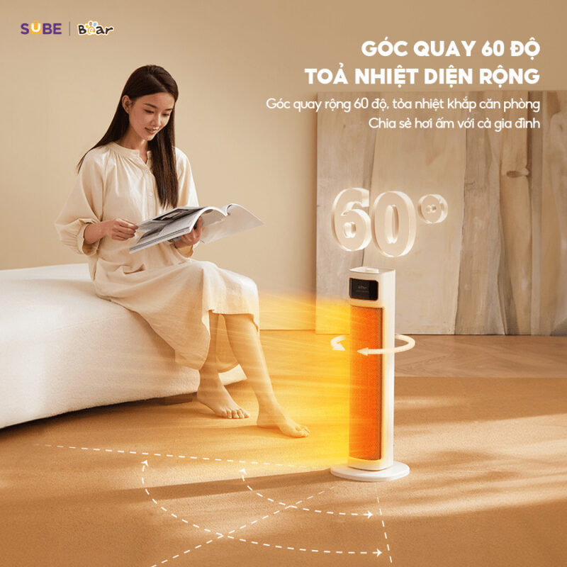 Máy Sưởi Gốm Bear DNQ-P20Y5 - Chính hãng Bảo hành 18 Tháng 1 đổi 1 30 ngày - HOT NEW 2026