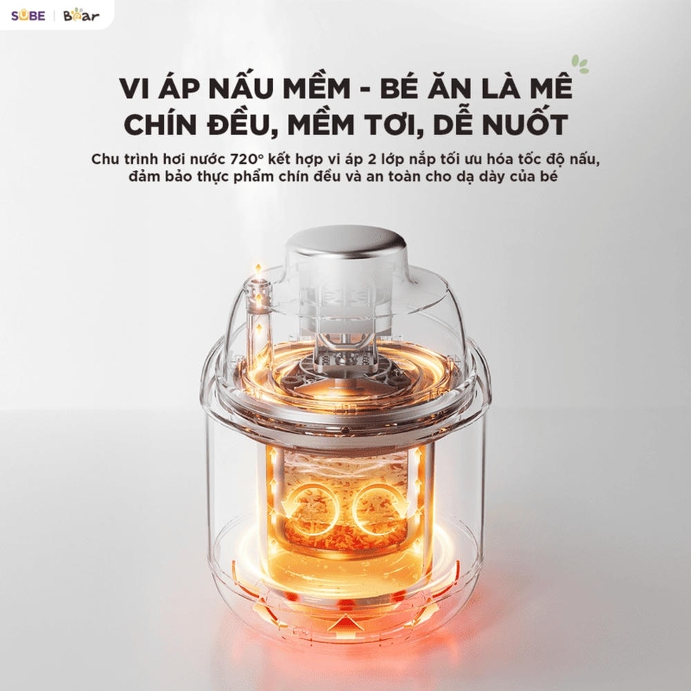 Máy xay ăn dặm 0.35 lít Bear BFM-045KN Bản Việt Nam - Chính hãng Bảo hành 18 Tháng - 1 đổi 1 trong 30 ngày - HOT NEW 2026