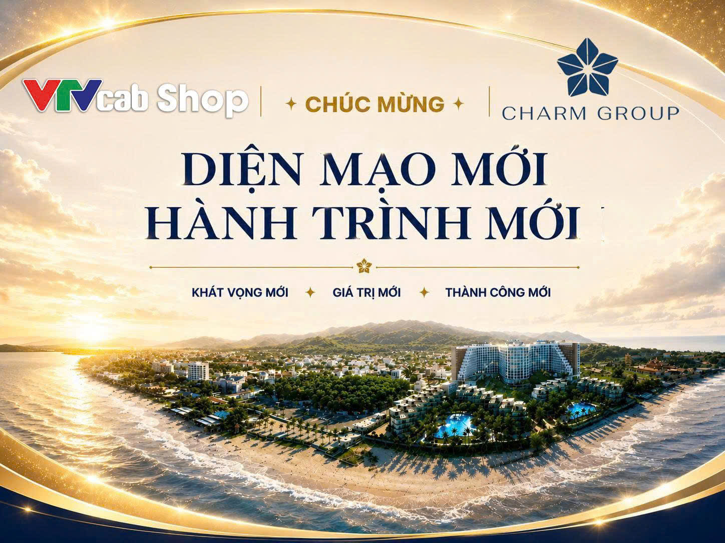 VTVcab Shop chúc mừng Charm Group ra mắt nhận diện thương hiệu mới