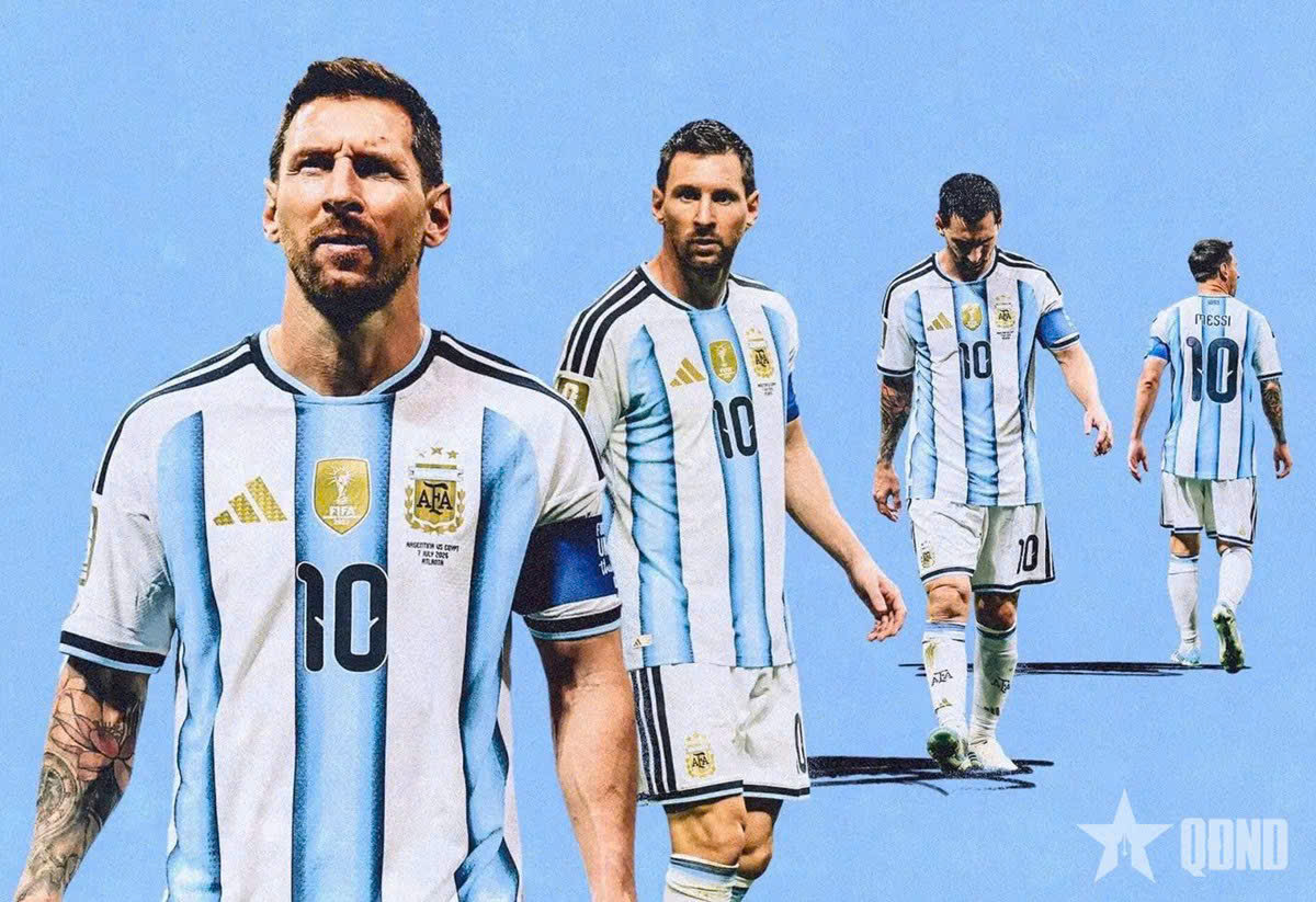 Khoảnh khắc xúc động của Lionel Messi trong màu áo đội tuyển Argentina.