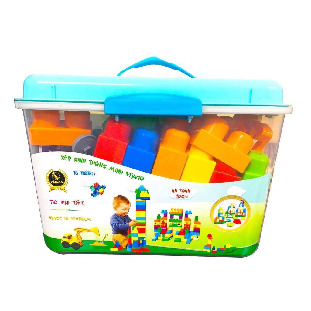 Đồ chơi xếp hình cao cấp VIJAGO 70 chi tiết (VJG028) Hàng Việt Nam cao cấp
