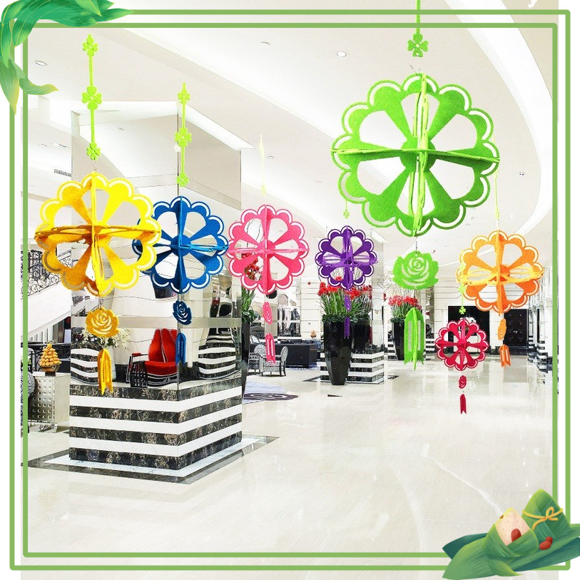 Quả cầu rỗng vải nỉ trang trí hành lang lớp học mầm non - tiểu học Size 23cm * 38cm