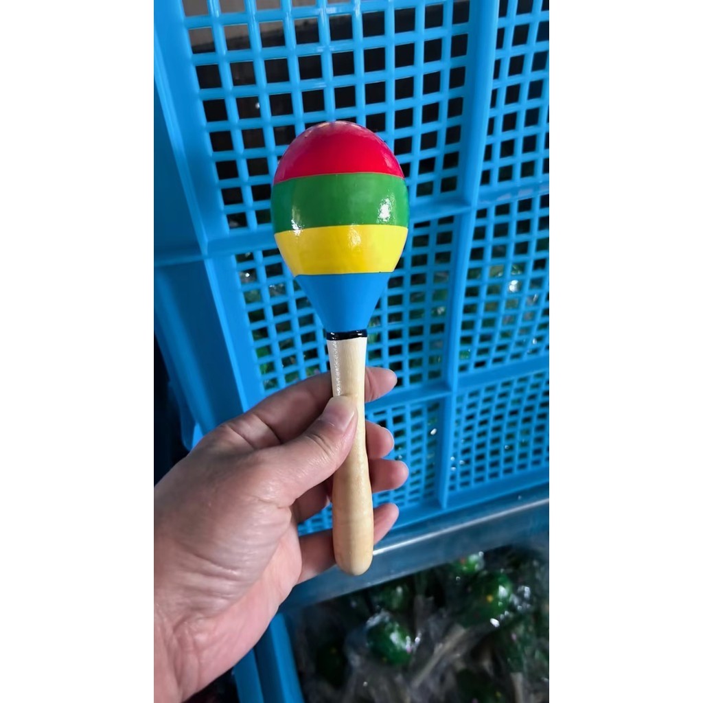 Lục lạc gỗ - Xúc xắc bầu dài loại to dài 20cm ( Giáo cụ âm nhạc) đồ dùng mầm non