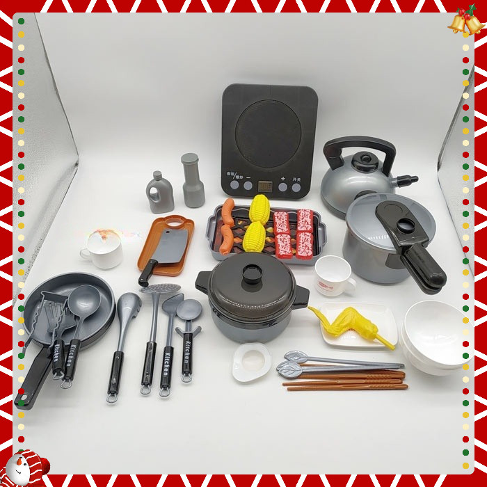 Bộ Đồ Chơi Nấu Ăn 36 Chi Tiết KITCHEN, đô chơi nhà bếp có tặng kèm pin