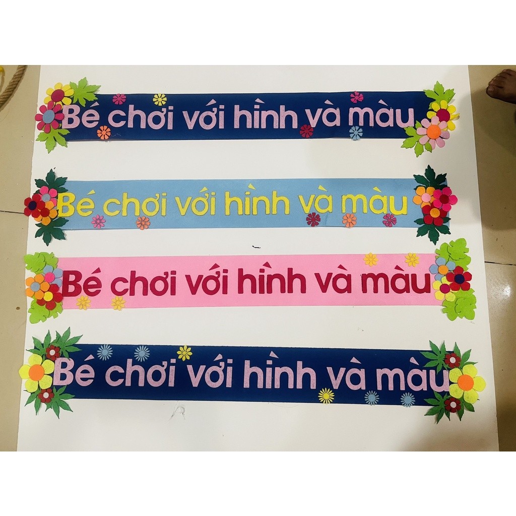 Tên góc Tiêu đề các góc chủ đề lớp học mầm non vải dạ nỉ