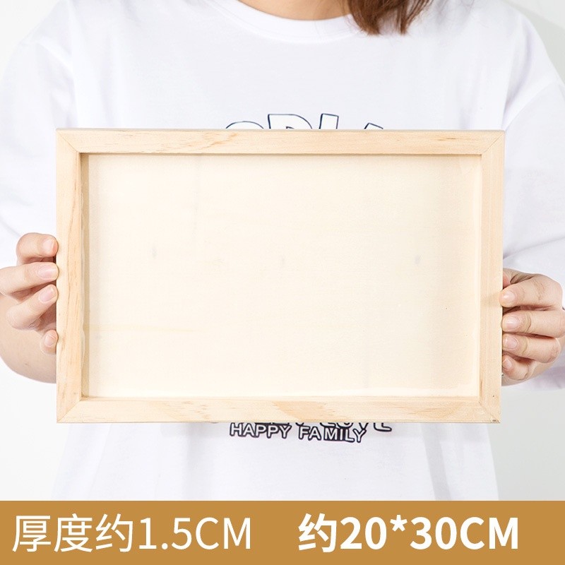 Khung ảnh Vintage khung tranh không kính bằng gỗ thông trang trí STEAM mầm non tiểu học