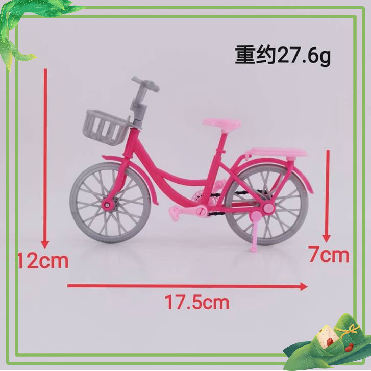 Đồ chơi xe đạp màu hồng chất liệu nhựa ( dạy mầm non CĐ giao thông)