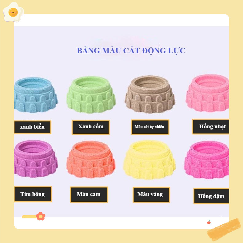 Cát động lực nhiều màu trò chơi an toàn cho trẻ mầm non gói 1Kg