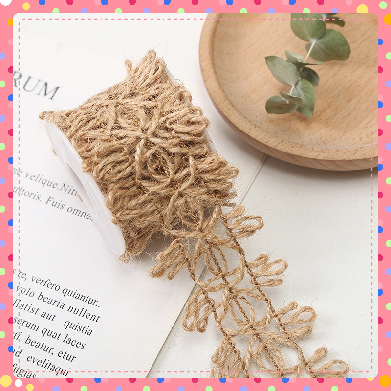 Dây gai  bện nghệ thuật handmade đóng gói quà tặng hoa trang trí nơ ruy băng làm thủ công