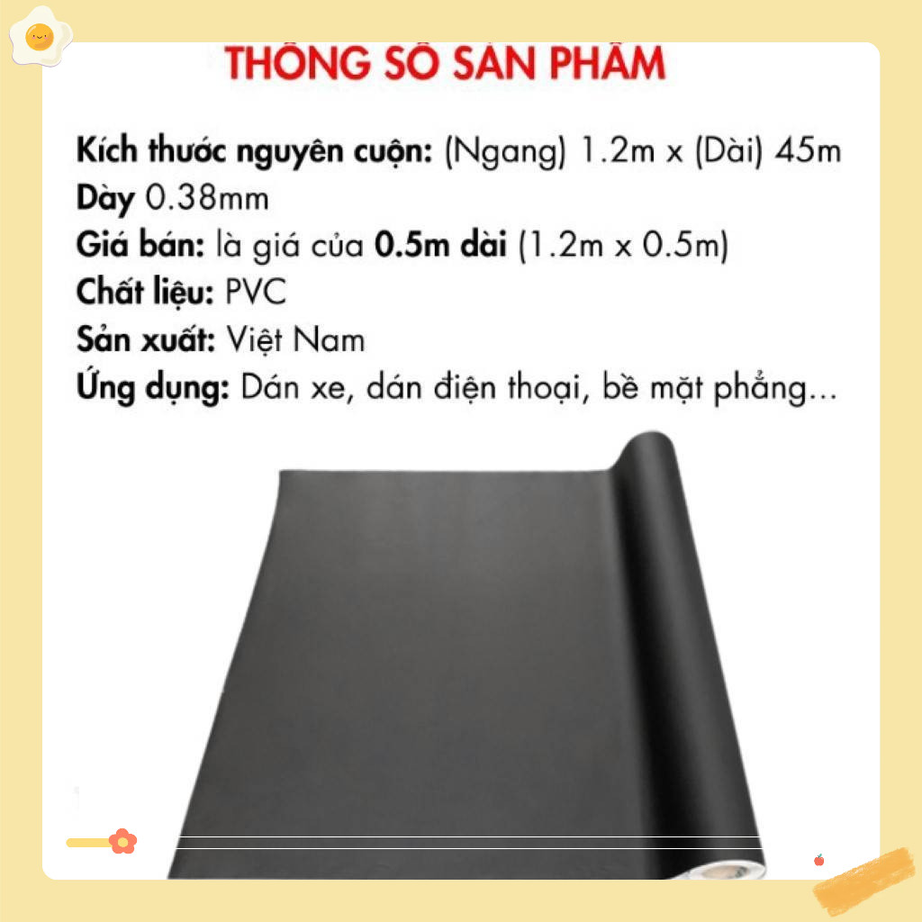 Decal viết bảng Đen -  Decal đen nhám dán tường làm bảng viết phấn chống nước
