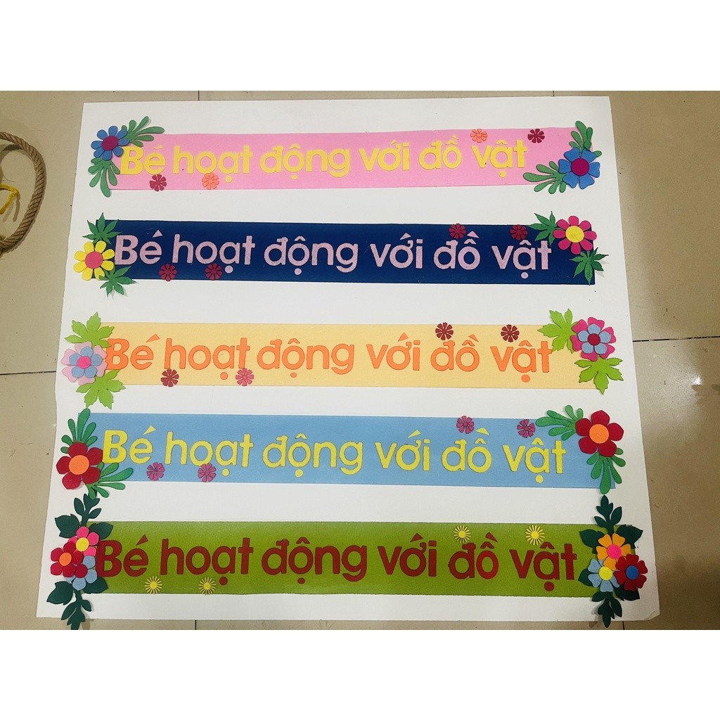 Tên góc Tiêu đề các góc chủ đề lớp học mầm non vải dạ nỉ