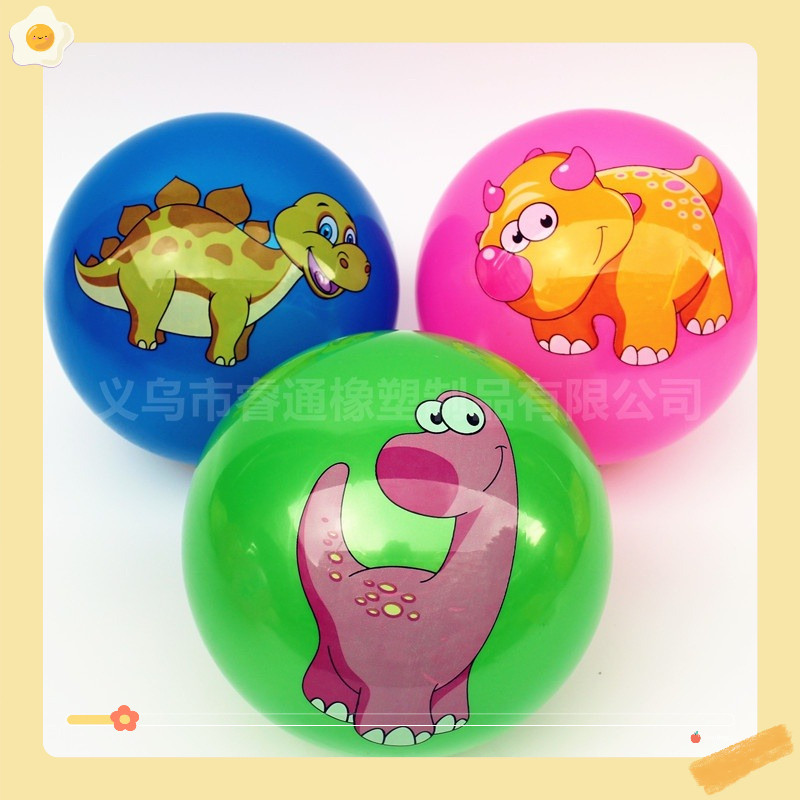 Bóng cao su bơm hơi hình khủng long Size 22 cm cao su mềm cho bé
