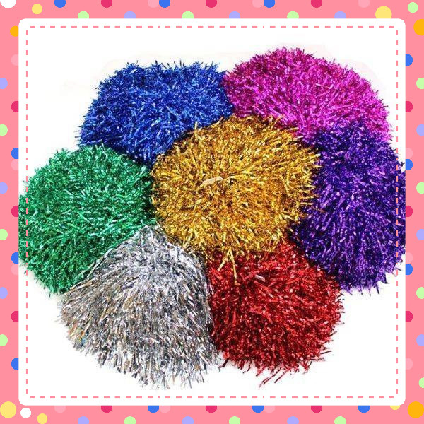 Bông tua thể dục - Bông tua cổ vũ loại đẹp 30cm 7 màu - Đồ dùng mầm non  ( giá 1 đôi )